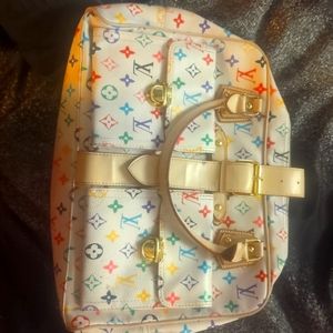 Vintage Louis Vuitton takashi murakami multicolor speedy tote bag